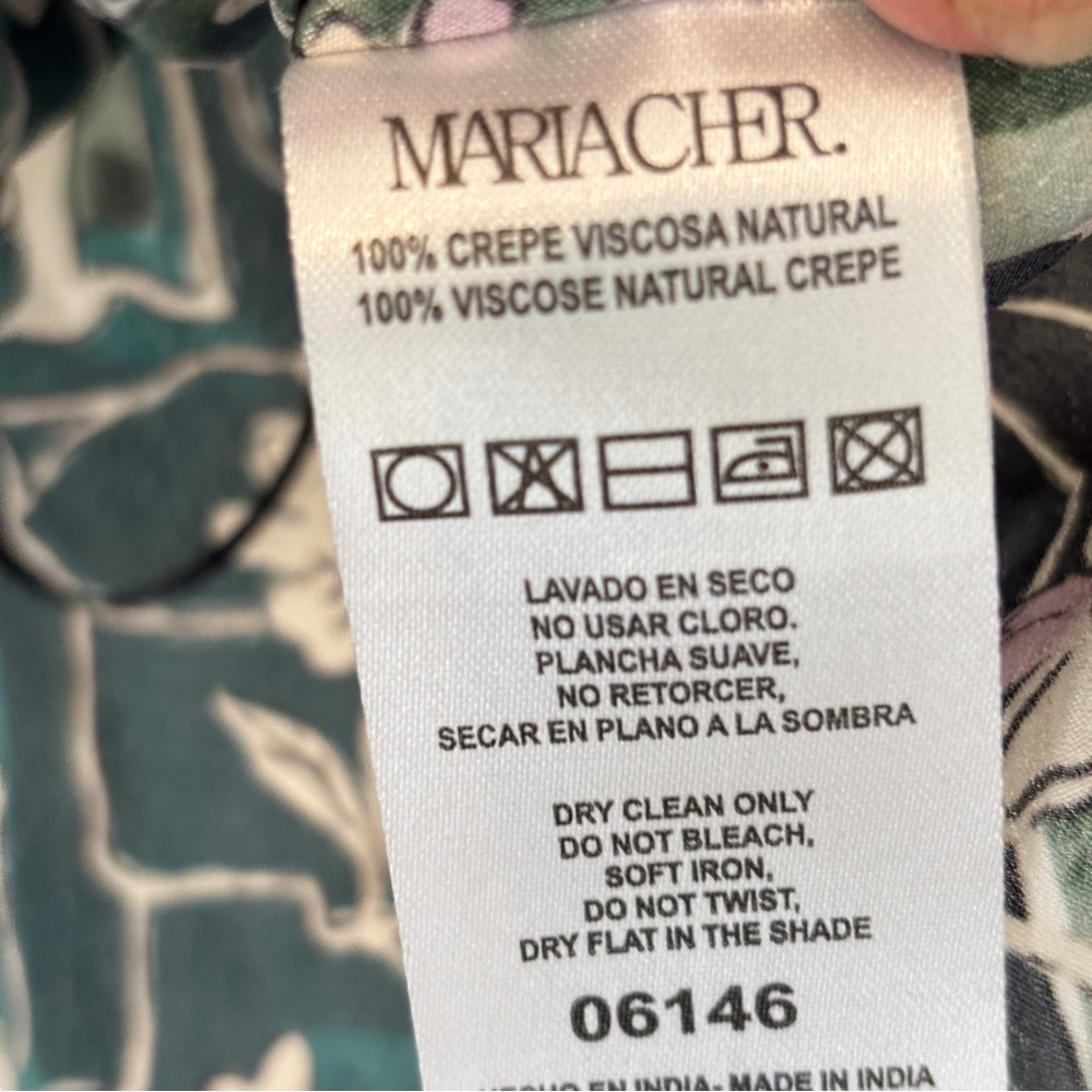 MARIA CHER Kapala Keyla Top in Floral Green Size S - Picture 7 of 7